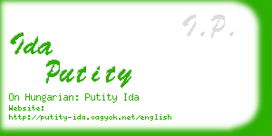 ida putity business card